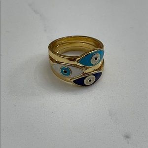 Sterling Forever - 3 piece gold plated rings